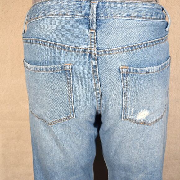 Suede Jeans Charlie Mid Rise Relaxed Fit Distressed Destroyed Womens 26 Cotton - Picture 7 of 8